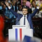 Emmanuel Macron, durante su intervención Lyon.