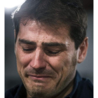 Iker Casillas no pudo contener el llanto durante su despedida del Real Madrid.