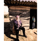 La actriz Carina Björn en la localización de San Román.