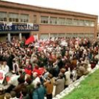 En la imagen, una movilización en defensa de los trabajadores de Fontaneda en Aguilar de Campoo