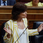 Carmen Calvo, ayer en el Congreso. EMILIO NARANJO