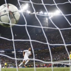 Cristiano Ronaldo, tras lograr el gol de penalti que le dio al Real Madrid la Champions en Milán.