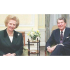 Margaret Thatcher junto a Ronald Reegan.