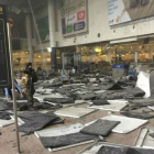 Imágenes de Twitter de los atentados en el aeropuerto Zaventem de Bruselas.