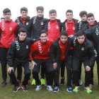 La Cultural presentó en el descanso del partido ante el Coruxo a sus equipos de base. SECUNDINO PÉREZ
