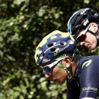 Quintana, junto a Froome durante la etapa con final en los Lagos de Covadonga.