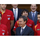 El presidente del Gobierno Rodriguez Zapatero ha recibido esta tarde a la Selección de Baloncesto.