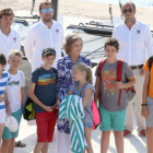Sofía, con sus nietos y la infanta Elena en Mallorca.
