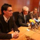 Diego Moreno, José Ángel Azuara y Helena Castellano, ayer en la Ciuden