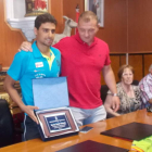 Un instante del homenaje al deportista. PLANILLO