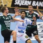 La defensa del equipo leonés no brilló ayer a la altura de otras ocasiones y no fue capaz de neutralizar la poderosa primera línea danesa.  BO AMSTRUP