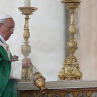 El papa Francisco, en una misa en el Vaticano.