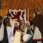 Recreación de la coronación del Rey Alfonso VII en la plaza de la Catedral.