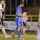 Juanto se lamenta tras fallar una ocasión en el partido disputado ayer. CÉSAR MANSO