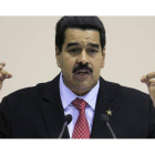 Nicolás Maduro ofrece una rueda de prensa durante su visita a La Habana, en Cuba.