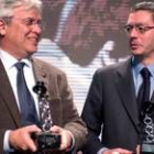 El alcalde de Barcelona, Joan Clos, y Ruiz Gallardón, durante la gala del Deporte por Madrid 2012