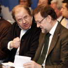 Juan Vicente Herrera, junto a Mariano Rajoy en la Interparlamentaria de Salamanca.