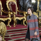 Eva Fernández, durante el último besamanos en el Palacio Real en 2015