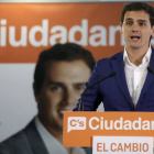 El líder de Ciudadanos, Albert Rivera, en un mítin durante la campaña electoral.