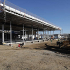 Obras de construcción de la nueva estación.