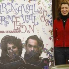 Susana Travesí posó junto al cartel de las fiestas del carnaval del 2008