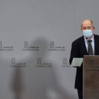 Francisco Igea durante una rueda de prensa con Mañueco. NACHO GALLEGO