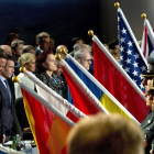 Los líderes de las principales potencias mundiales, ayer en la inauguración de la cumbre.