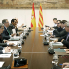 Asistentes a la reunión de la Junta de Seguridad. ANDREU DALMAU