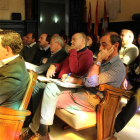 Los alcaldes del partido judicial de Astorga, en la reunión.