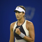 Garbiñe Muguruza, durante el partido ante Angelique Kerber.