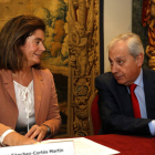Carmen Sánchez-Cortés y Antonio Dorado, secretario general de la Administración de Justicia.