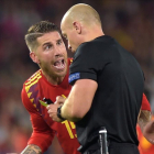 Ramos protesta en el España-Inglaterra