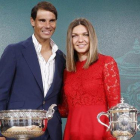 Rafael Nadal y Simona Halep, en la presentación de Roland Garros-2019, el pasado jueves, 23 de mayo.