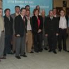Ángel Villalba _el sexto por la izquierda_ y Miguel Martínez _derecha_ posan con los candidatos