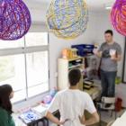 Clase de artes plásticas de la escuela de educación especial Rel.