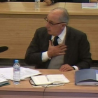 Rato durante su comparecencia de ayer ante el tribunal. EFE
