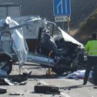 La víctima mortal del accidente viajaba como copiloto en la furgoneta siniestrada