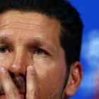 Simeone, en la sala de prensa del Allianz Arena de Múnich.