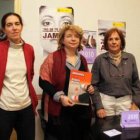 Sagrario Pérez, Ana Vicente, coordinadora del estudio, y Carmen Carlón.