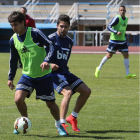 La plantilla de la Deportiva se prepara para afrontar el partido ante el Racing de Santander