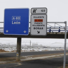 Imagen de un tramo de la A-60 entre León y Valladolid