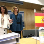 Las ministras de Hacienda, María Jesús Montero, y Política Territorial, Meritxell Batet, en el Consejo de Política Fiscal y Financiera del 19 de julio