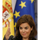 La vicepresidenta del Gobierno, Sáenz de Santamaría.