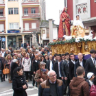 La procesión salió de la iglesia de Santa María y llegó hasta el Marca y la plaza de Ayuntamiento.