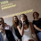 Rita Maestre, Tania Sánchez y José Manuel López, el pasado 7 de septiembre, en la presentación de su candidatura para dirigir Podemos Madrid.