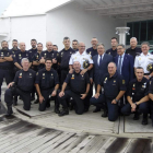 El ministro del Interior visitó a la Policía Nacional y a la Guardia Civil desplazadas a Barcelona. M. I.