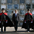 El presidente catalán, Artur Mas, a su llegada a la ofrenda floral ante la tumba de Francesc Macià.