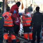 Rescate de una patera, el pasado 4 de enero, que había sido avistada a siete millas de la isla de Alborán (Almería).