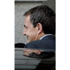 Zapatero, al llegar a la sesión de control del Congreso.