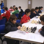 La categoría alevín durante un momento de su participación en esta primera jornada.